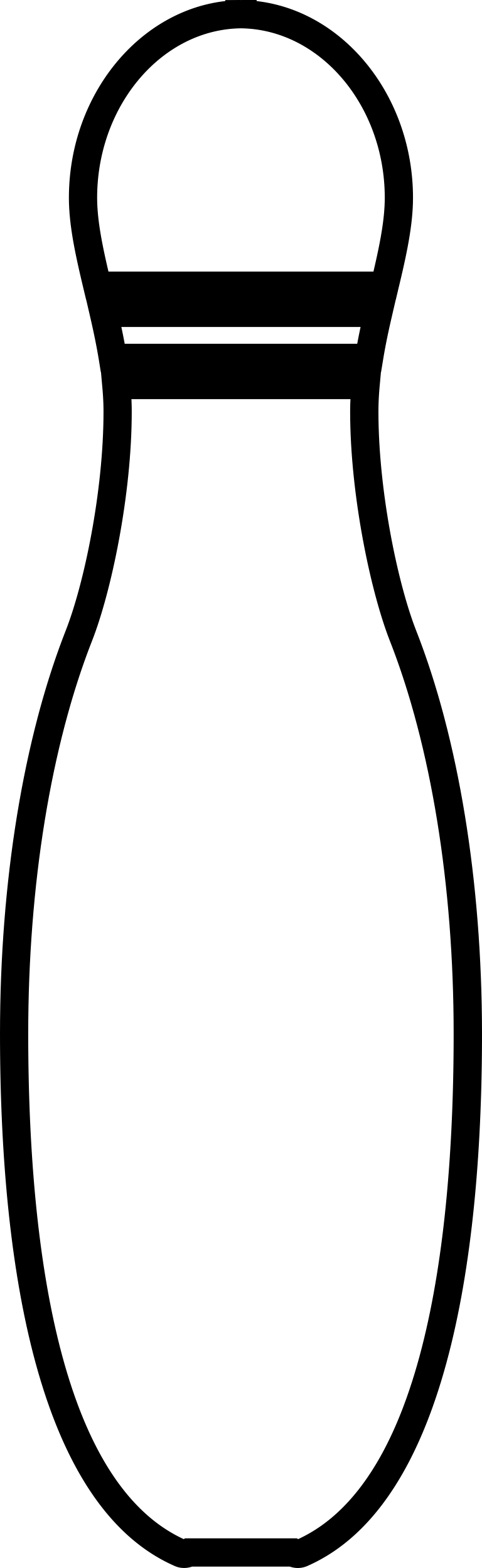 Bowling Pin Outline Line Art Svg Vector Free Vectors
